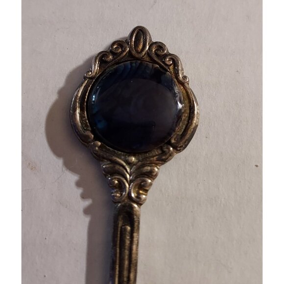 Sterling Silver Antique Souvenir Spoon Made in New Zealand Mother of Pearl - Picture 4 of 9